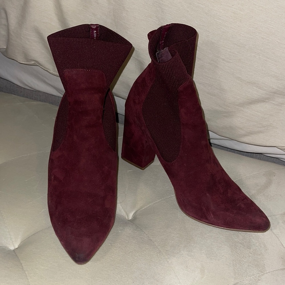 Steve Madden suede sock boots